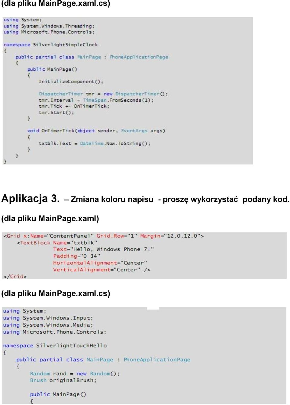 Zmiana koloru napisu - proszę