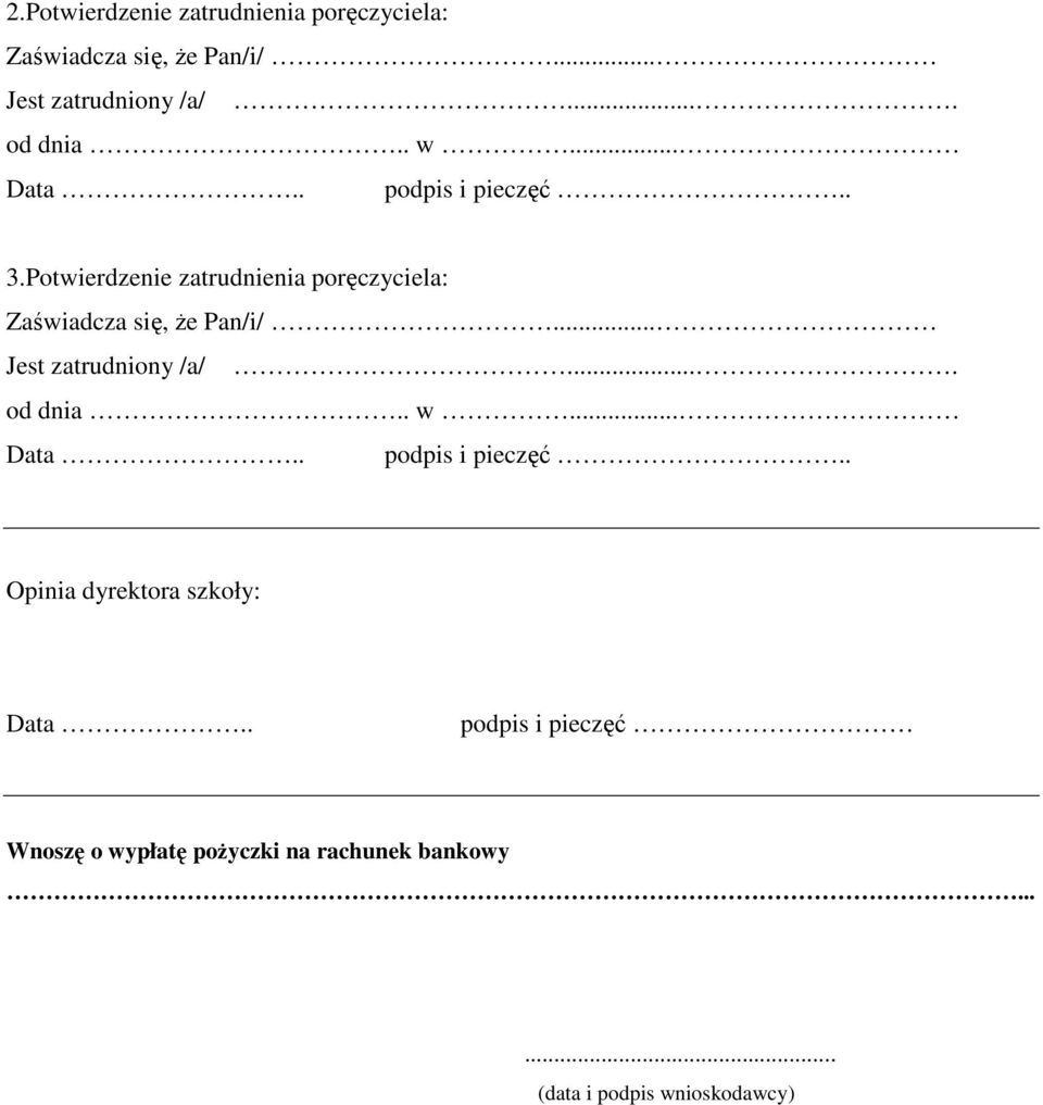 dyrektora szkoły: Data.
