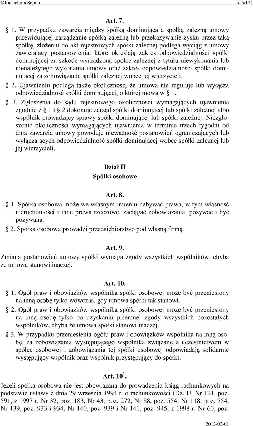 podlega wyciąg z umowy zawierający postanowienia, które określają zakres odpowiedzialności spółki dominującej za szkodę wyrządzoną spółce zależnej z tytułu niewykonania lub nienależytego wykonania