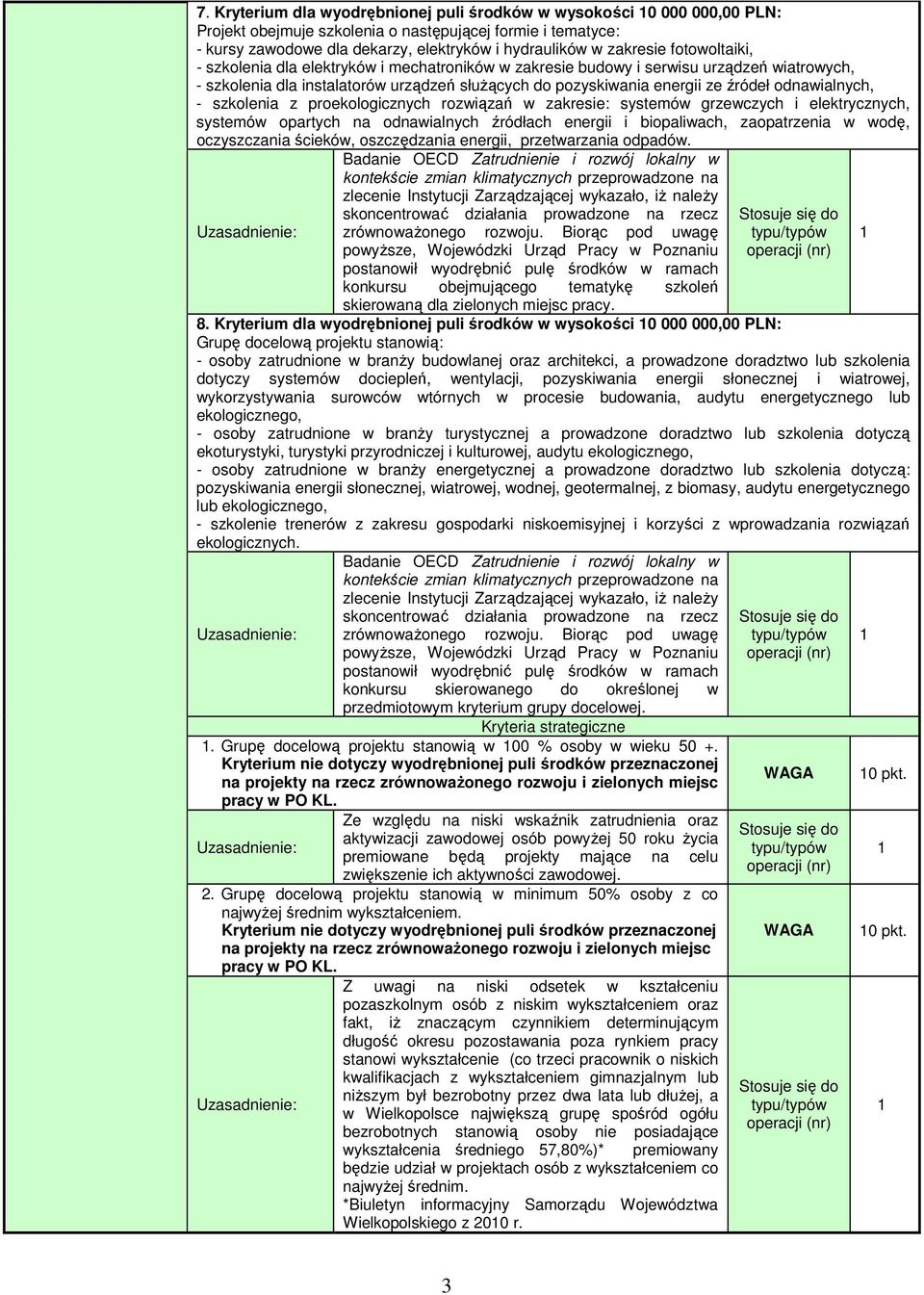 odnawialnych, - szkolenia z proekologicznych rozwiązań w zakresie: systemów grzewczych i elektrycznych, systemów opartych na odnawialnych źródłach energii i biopaliwach, zaopatrzenia w wodę,