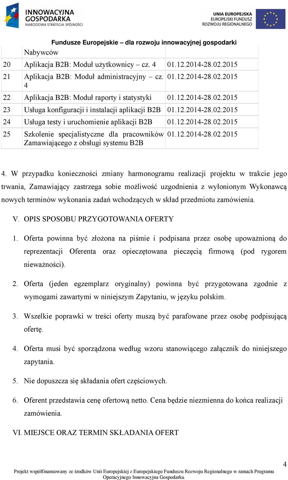 W przypadku konieczności zmiany harmonogramu realizacji projektu w trakcie jego trwania, Zamawiający zastrzega sobie możliwość uzgodnienia z wyłonionym Wykonawcą nowych terminów wykonania zadań