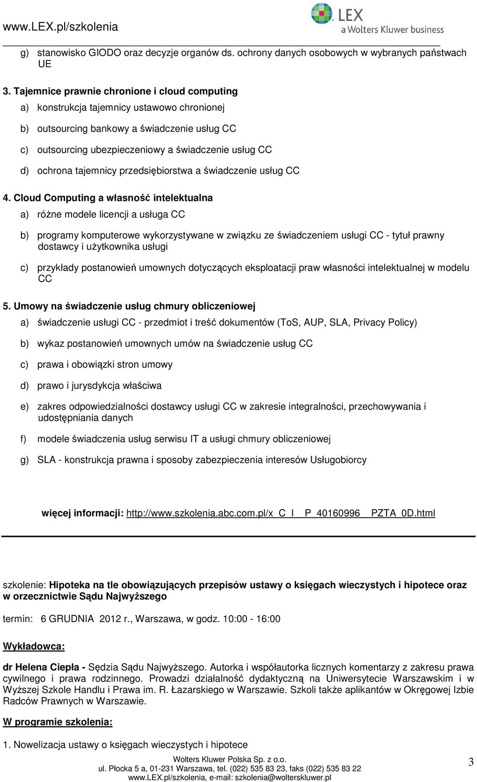 ochrona tajemnicy przedsiębiorstwa a świadczenie usług CC 4.