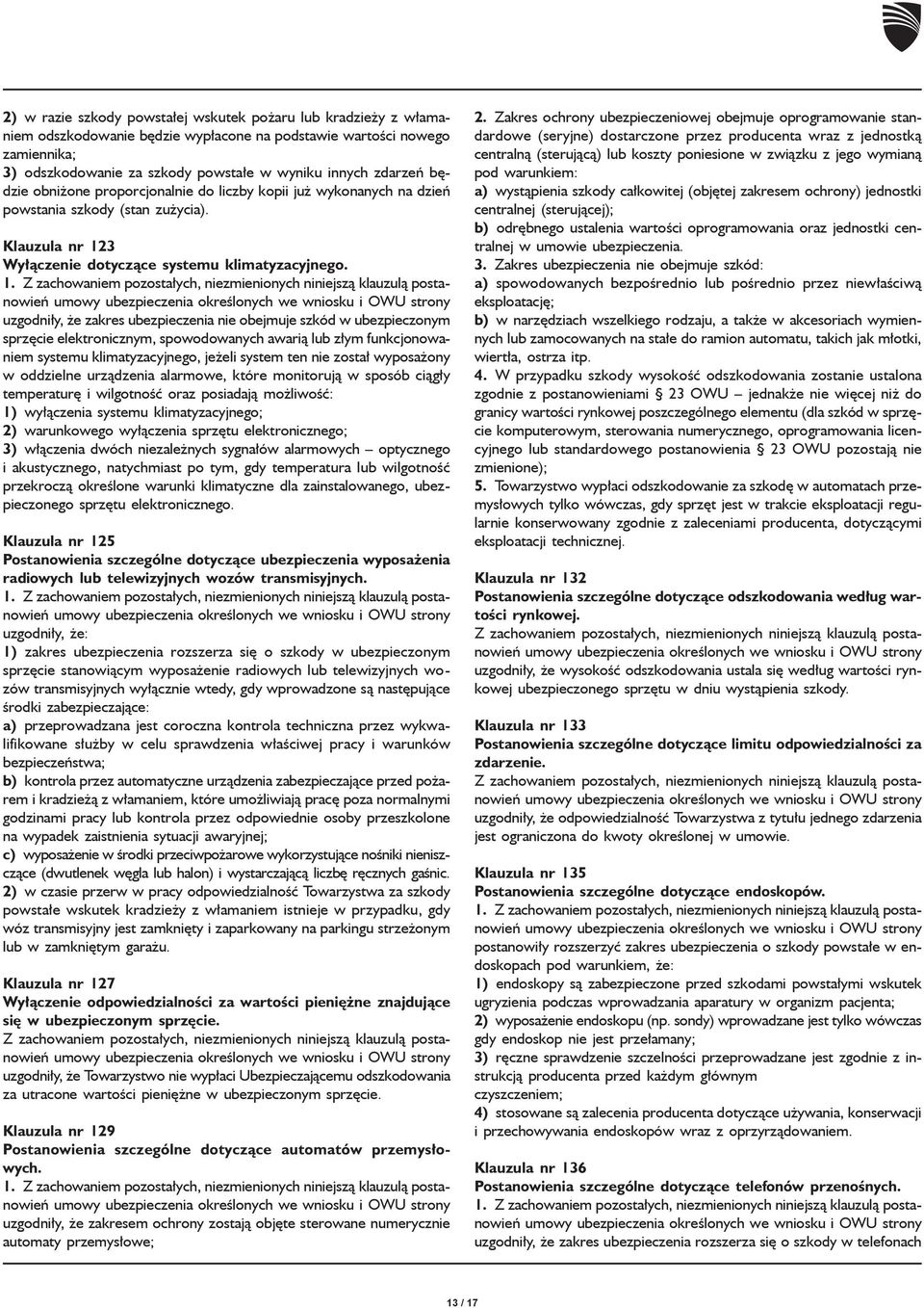 3 Wyłączenie dotyczące systemu klimatyzacyjnego. 1.