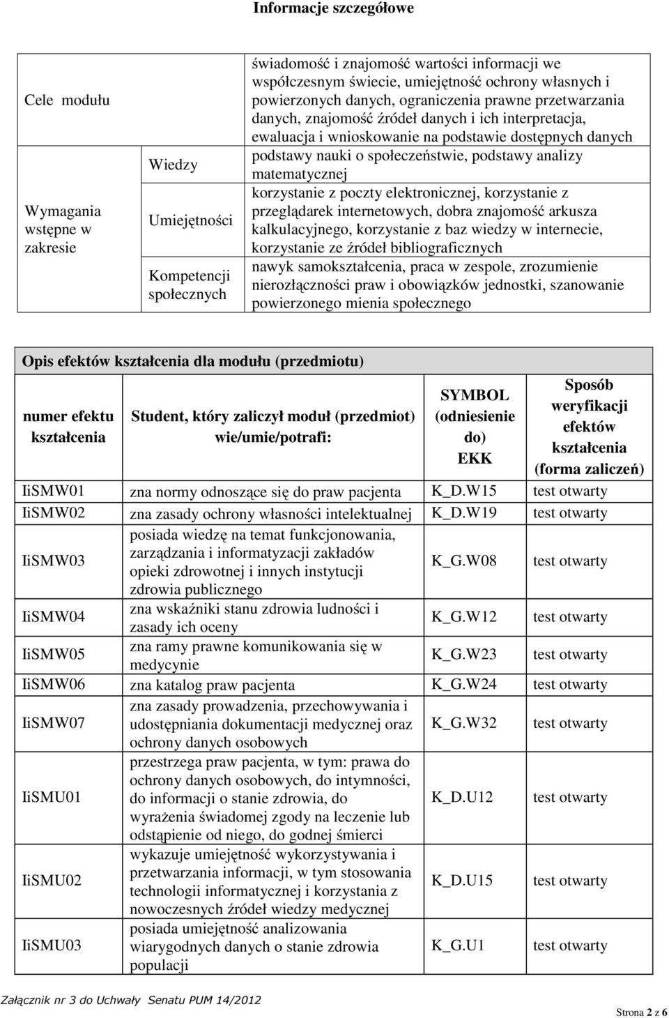 społeczeństwie, podstawy analizy matematycznej korzystanie z poczty elektronicznej, korzystanie z przeglądarek internetowych, dobra znajomość arkusza kalkulacyjnego, korzystanie z baz wiedzy w