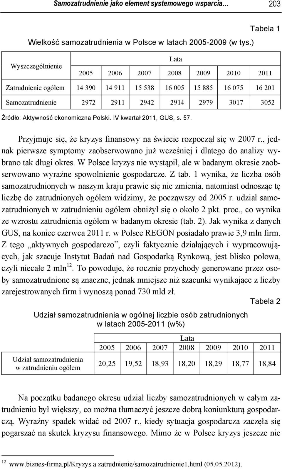 Aktywność ekonomiczna Polski. IV kwartał 2011, GUS, s. 57. Przyjmuje się, że kryzys finansowy na świecie rozpoczął się w 2007 r.