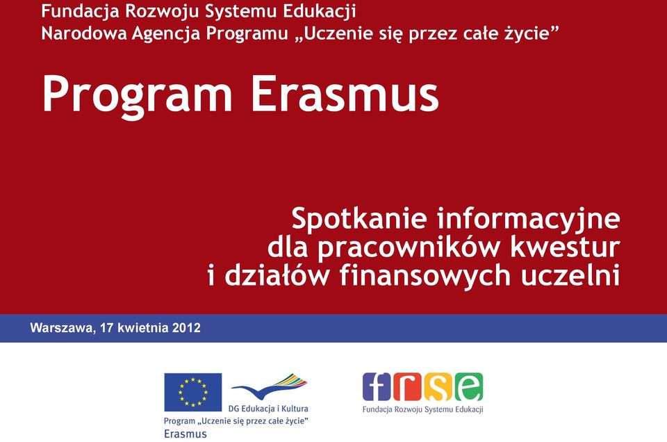 Erasmus Spotkanie informacyjne dla pracowników