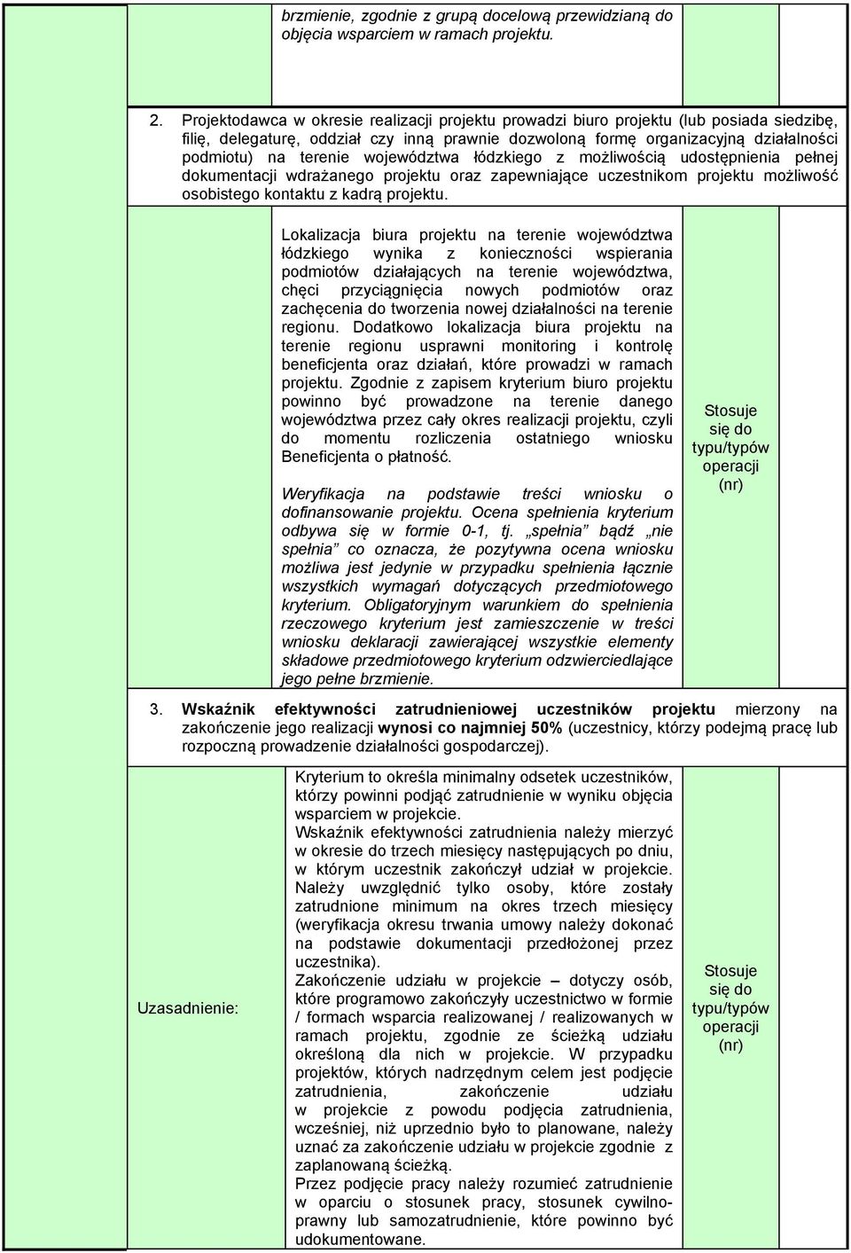 województwa łódzkiego z możliwością udostępnienia pełnej dokumentacji wdrażanego projektu oraz zapewniające uczestnikom projektu możliwość osobistego kontaktu z kadrą projektu.