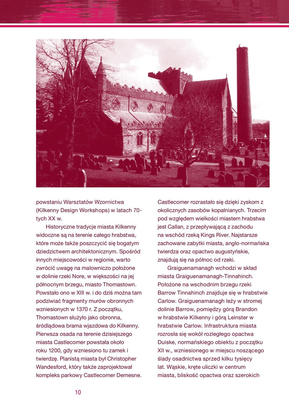 Spośród innych miejscowości w regionie, warto zwrócić uwagę na malowniczo położone w dolinie rzeki Nore, w większości na jej północnym brzegu, miasto Thomastown. Powstało ono w XIII w.