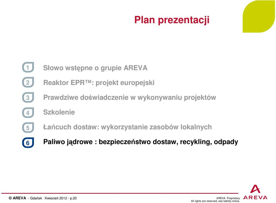 Szkolenie Łańcuch dostaw: wykorzystanie zasobów lokalnych Paliwo jądrowe