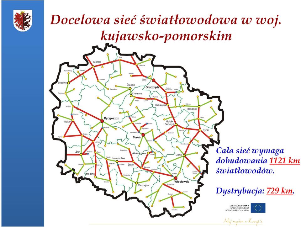 sieć wymaga dobudowania 1121 km