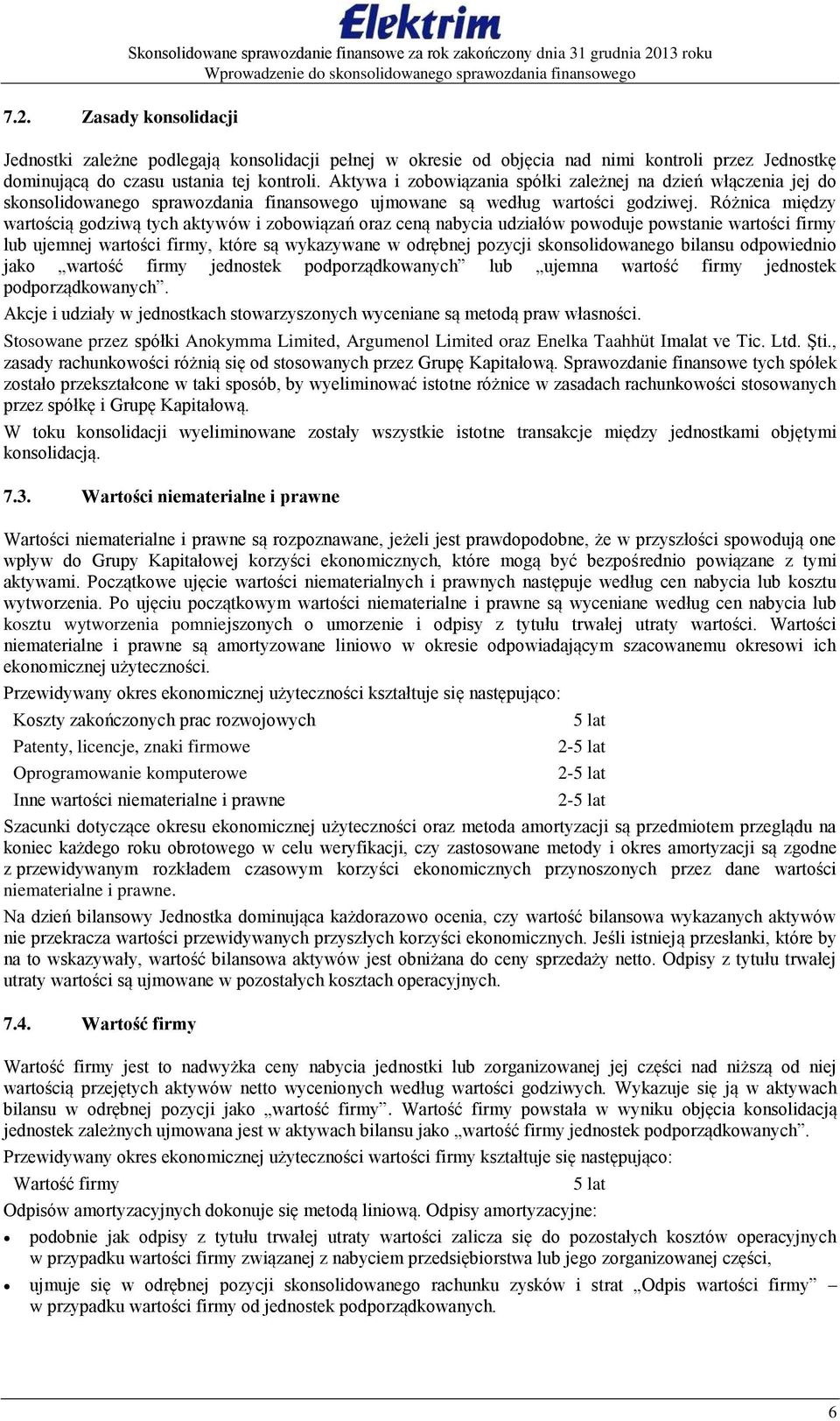 Aktywa i zobowiązania spółki zależnej na dzień włączenia jej do skonsolidowanego sprawozdania finansowego ujmowane są według wartości godziwej.
