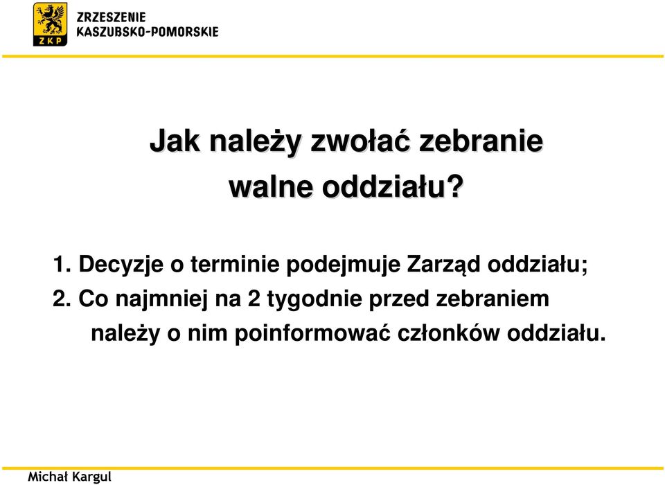 oddziału; 2.