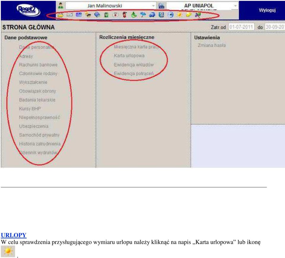 urlopu należy kliknąć na