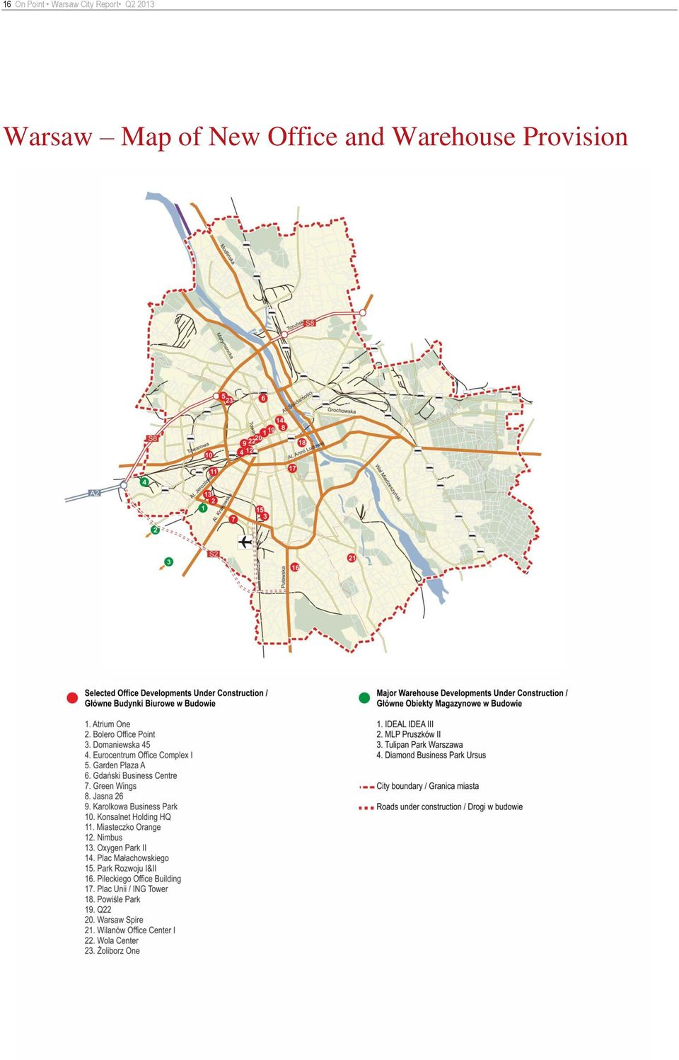 Warsaw Map of New