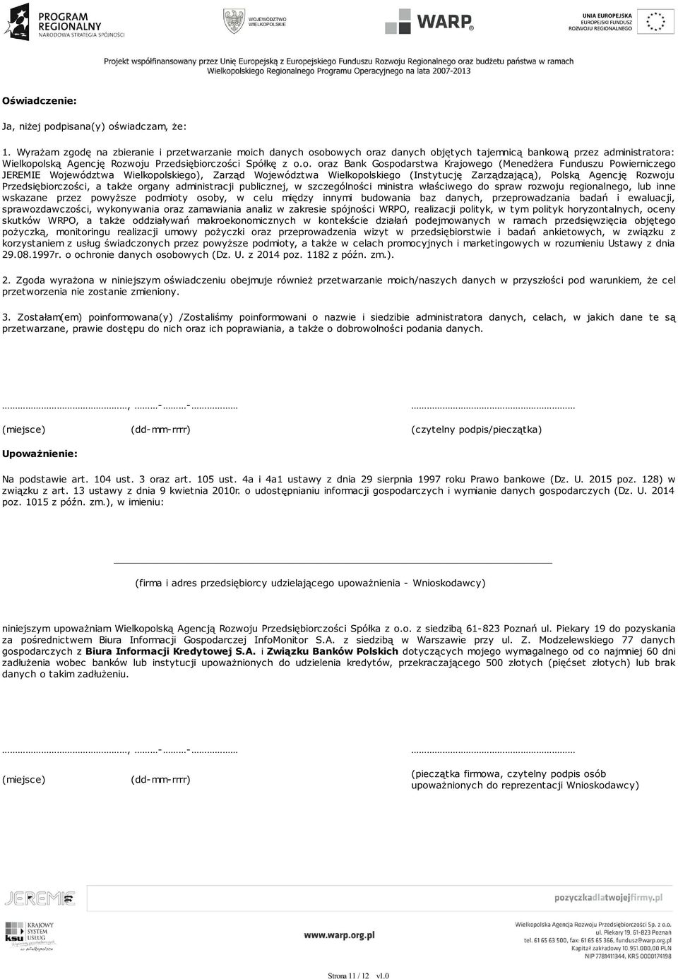 ę na zbieranie i przetwarzanie moi