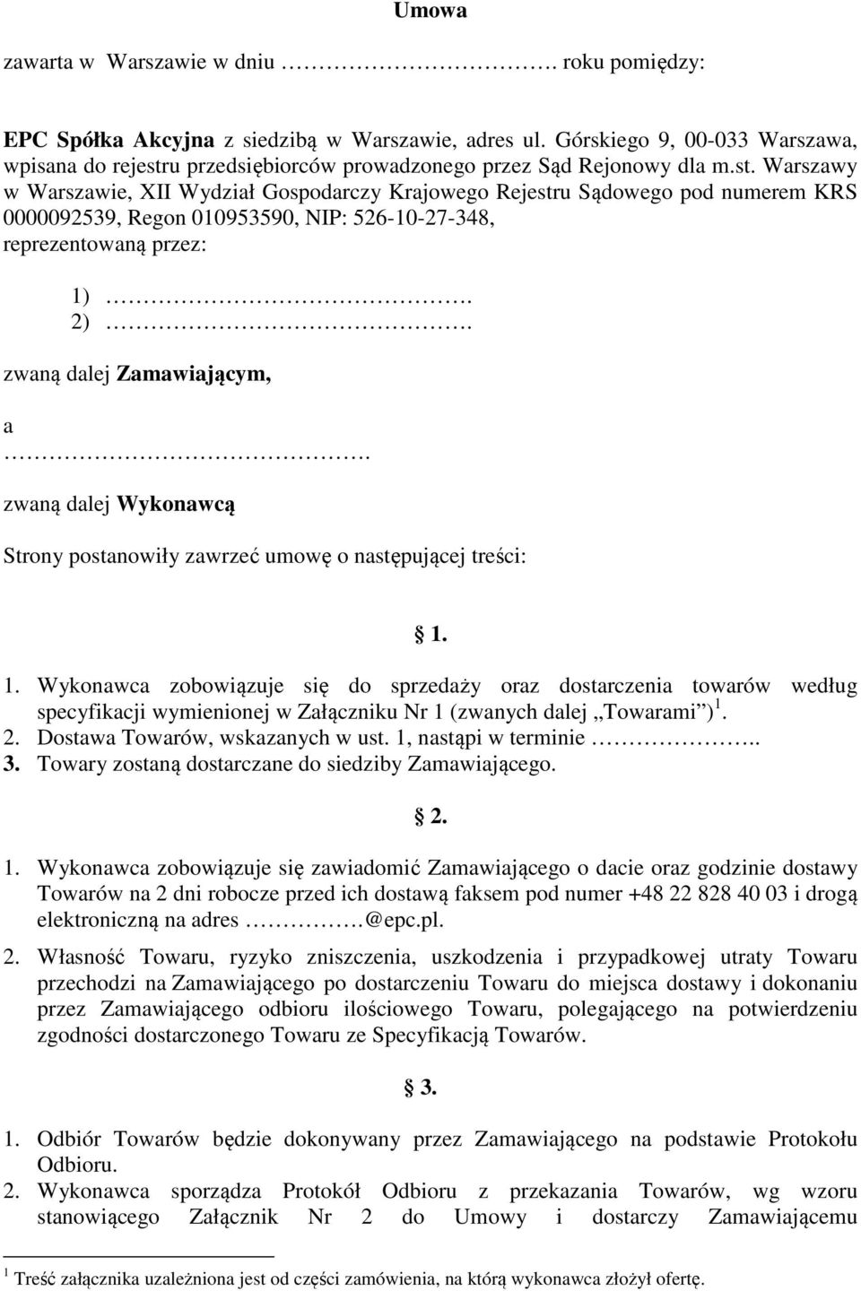 u przedsiębiorców prowadzonego przez Sąd Rejonowy dla m.st.