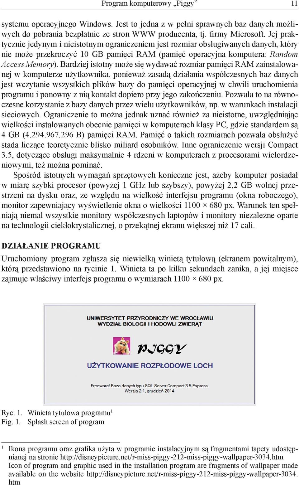Bardziej istotny może się wydawać rozmiar pamięci RAM zainstalowanej w komputerze użytkownika, ponieważ zasadą działania współczesnych baz danych jest wczytanie wszystkich plików bazy do pamięci