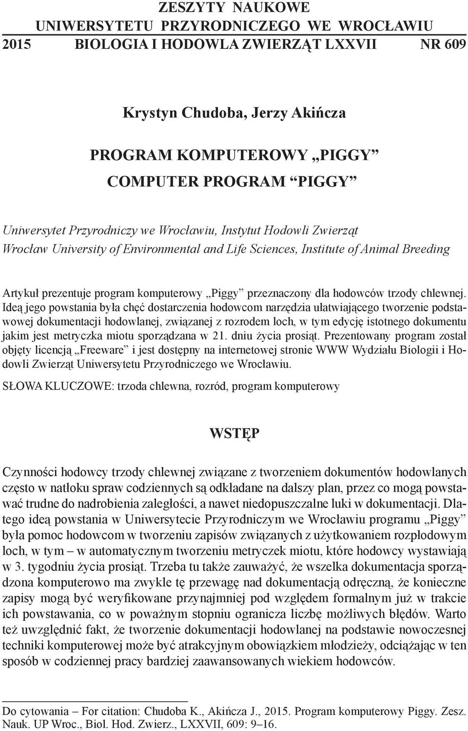 hodowców trzody chlewnej.