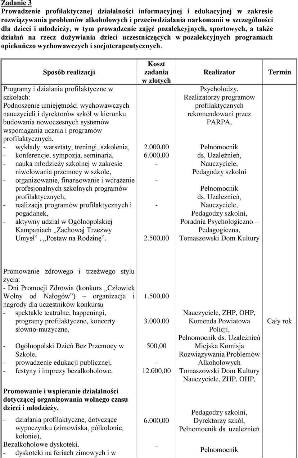 Programy i działania profilaktyczne w szkołach: Podnoszenie umiejętności wychowawczych nauczycieli i dyrektorów szkół w kierunku budowania nowoczesnych systemów wspomagania ucznia i programów