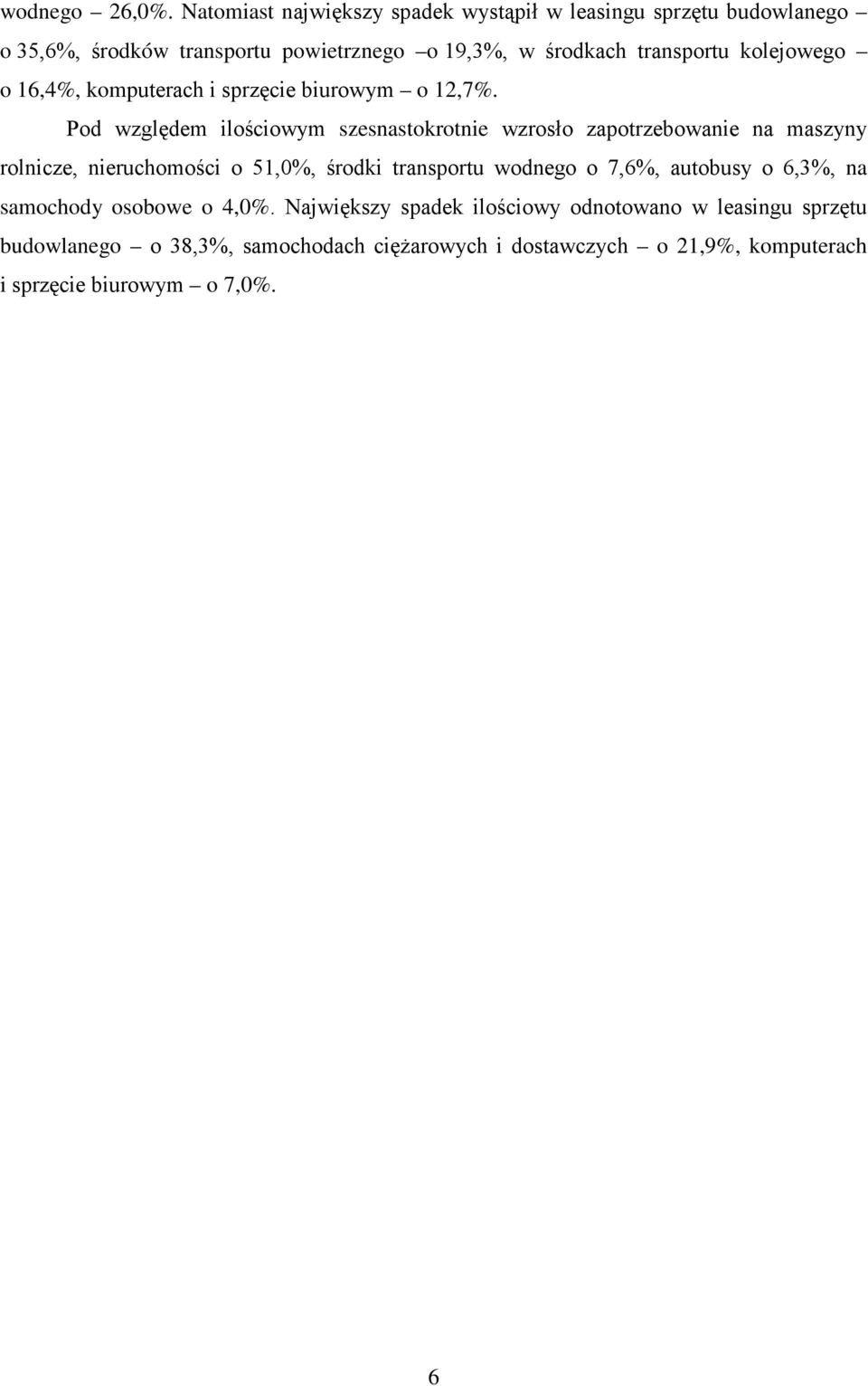 kolejowego o 16,4%, komputerach i sprzęcie biurowym o 12,7%.