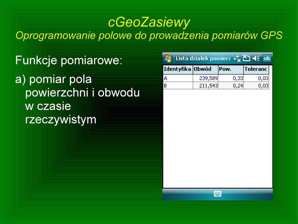 powierzchni i