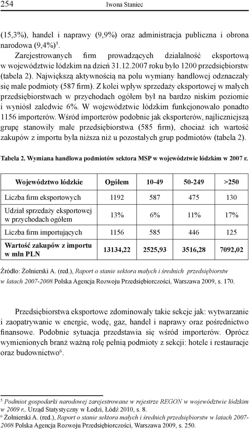 Największą aktywnością na polu wymiany handlowej odznaczały się małe podmioty (587 firm).