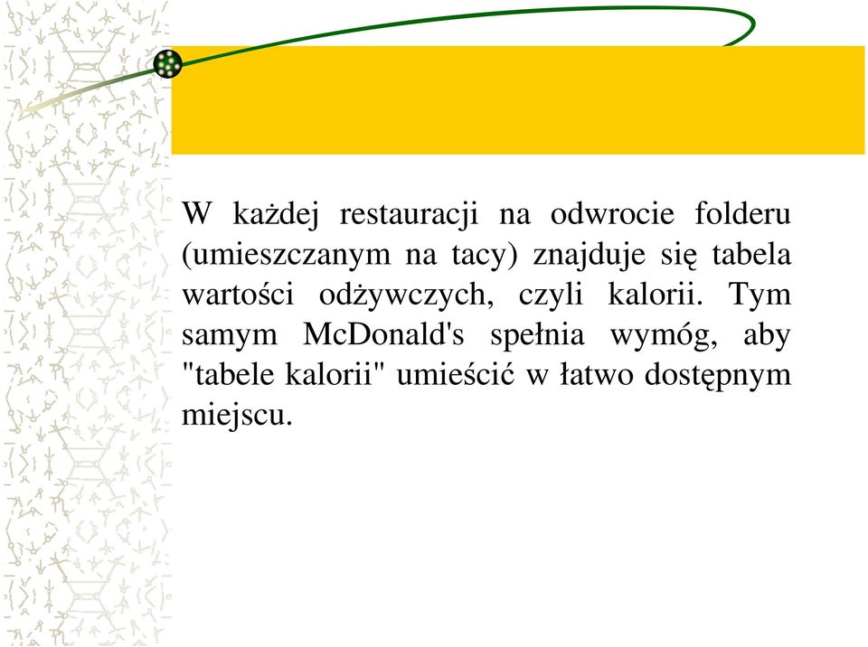 odŝywczych, czyli kalorii.