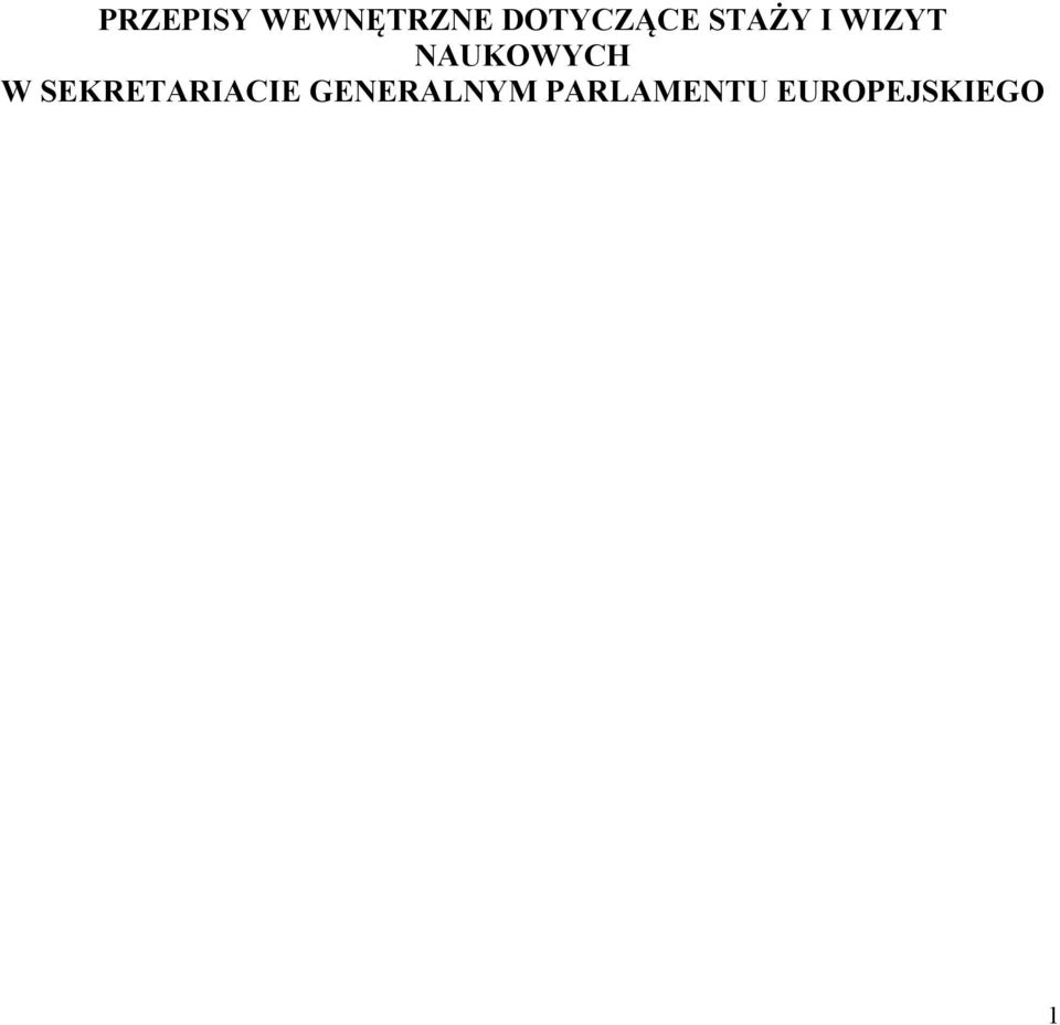 NAUKOWYCH W SEKRETARIACIE