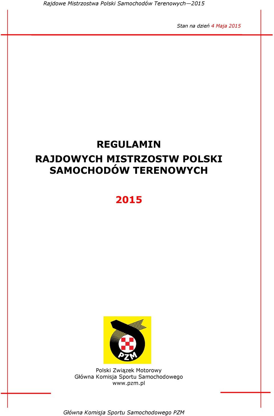 TERENOWYCH 2015 Polski Związek Motorowy