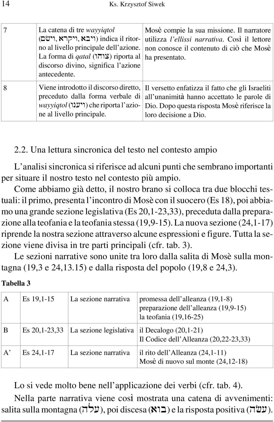 Il narratore utilizza l ellissi narrativa. Cos il lettore non conosce il contenuto di ci che Mos ha presentato.