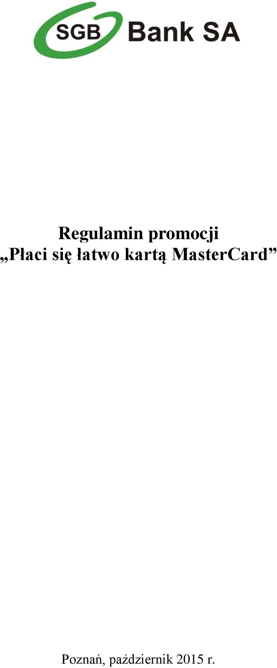 kartą MasterCard