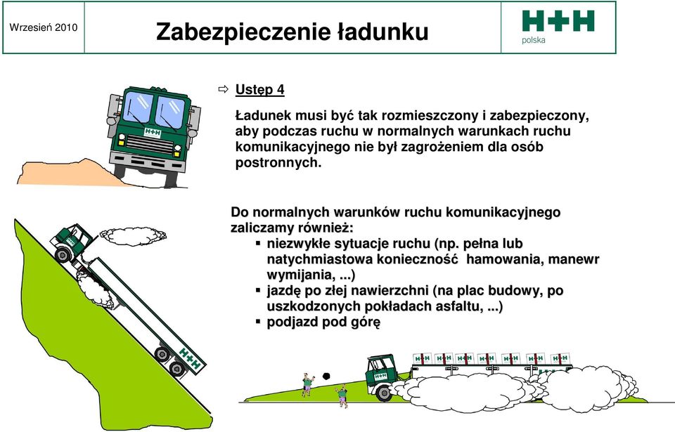 Do normalnych warunków ruchu komunikacyjnego zaliczamy równieŝ: niezwykłe sytuacje ruchu (np.