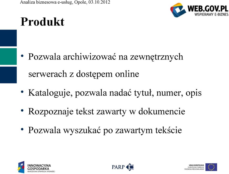 nadać tytuł, numer, opis Rozpoznaje tekst
