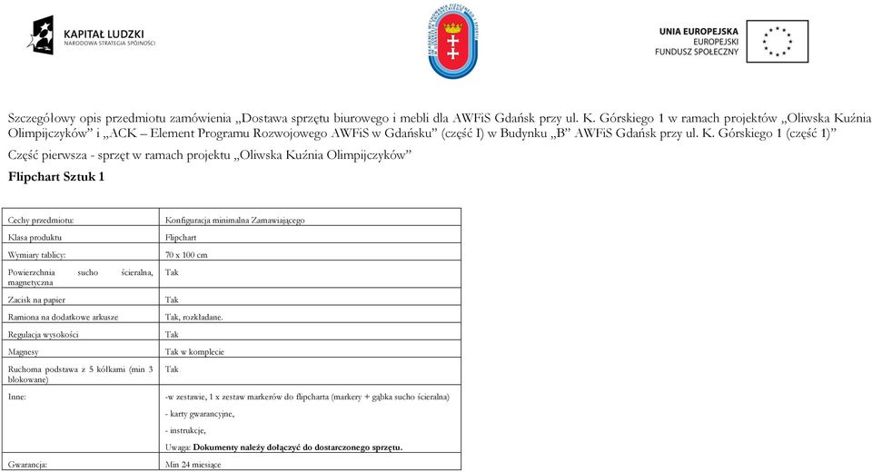 źnia Olimpijczyków i ACK Element Programu Rozwojowego AWFiS w Gdańsku (część I) w Budynku B AWFiS Gdańsk przy ul. K.