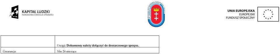 dostarczonego sprzętu.