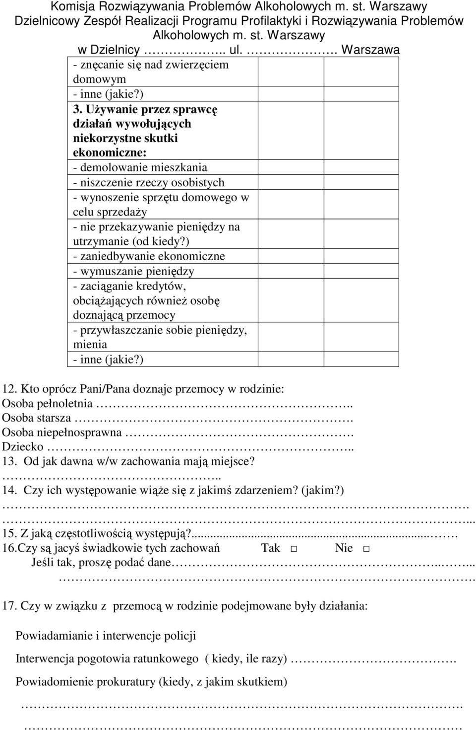 pieniędzy na utrzymanie (od kiedy?