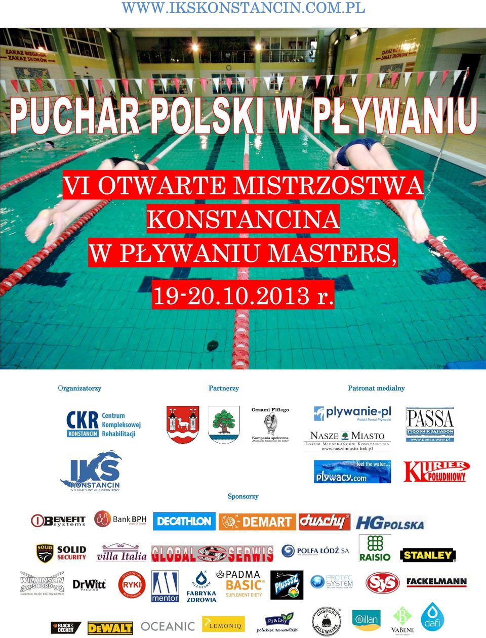PŁYWANIU MASTERS, 19--20.10.2013 r.