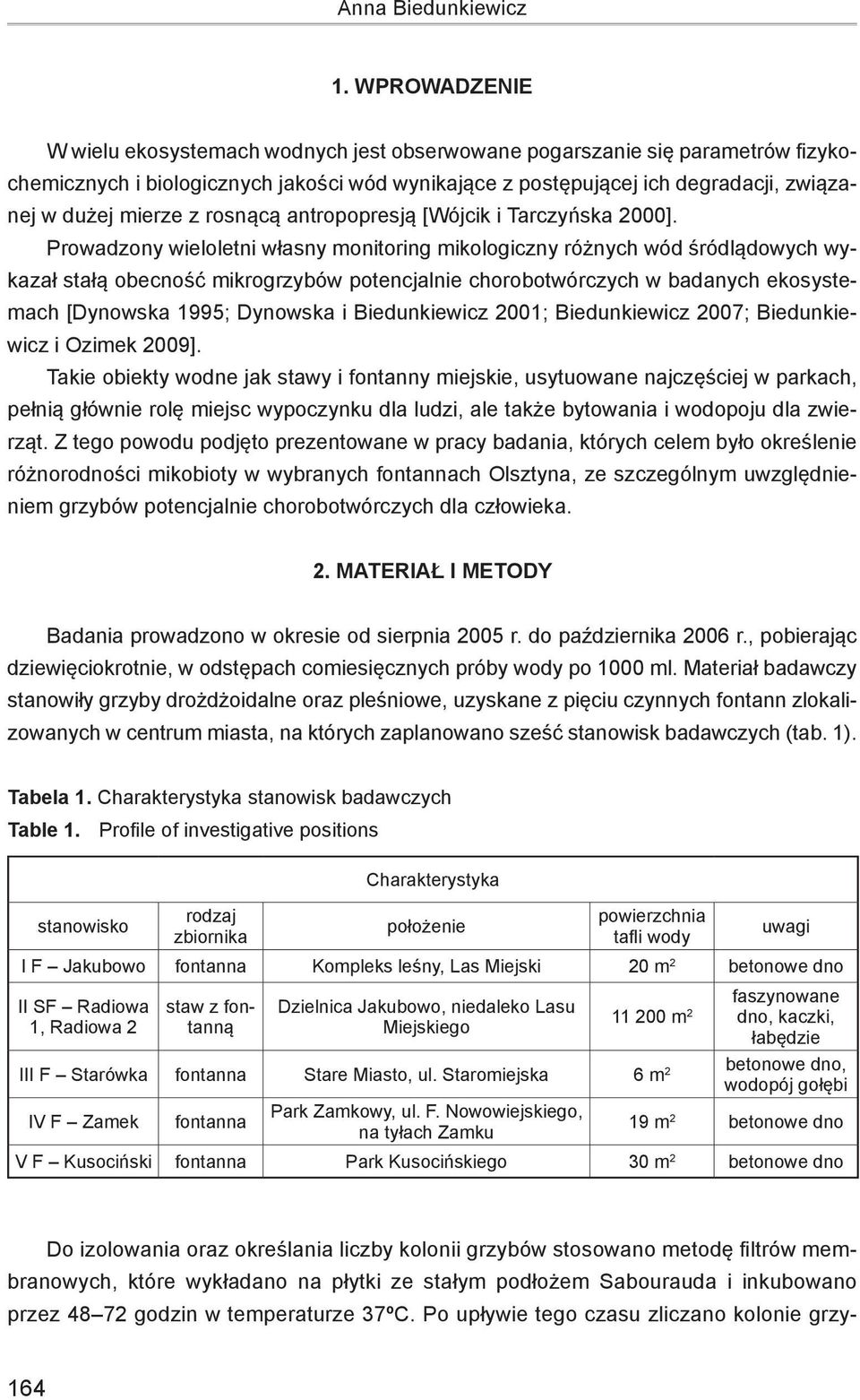 z rosnącą antropopresją [Wójcik i Tarczyńska 2000].