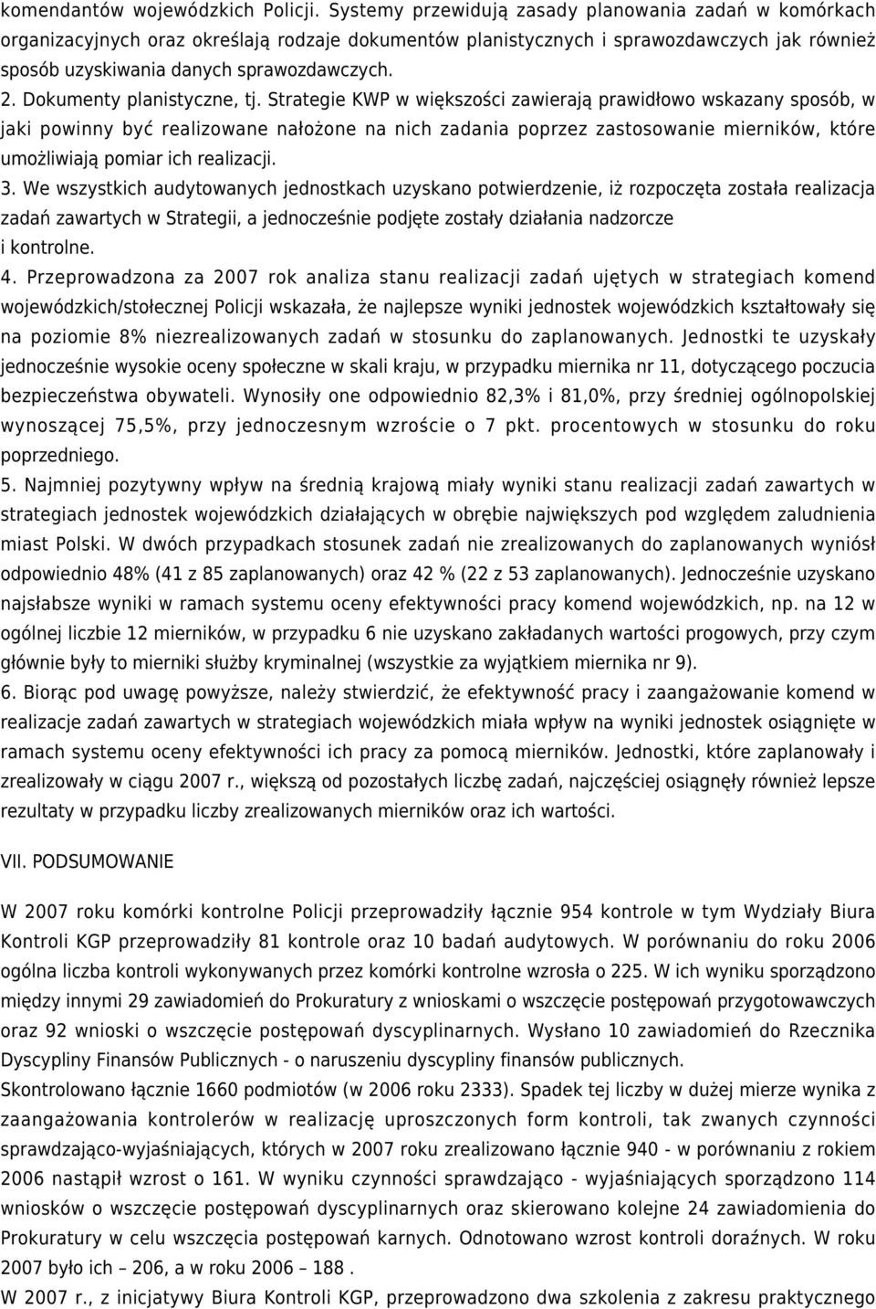 Dokumenty planistyczne, tj.