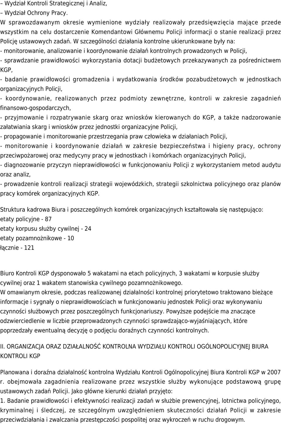 ustawowych zadań.