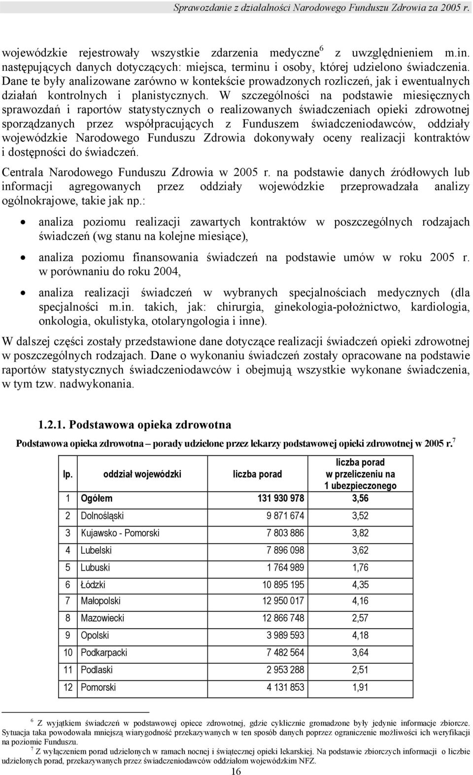 W szczególności na podstawie miesięcznych sprawozdań i raportów statystycznych o realizowanych świadczeniach opieki zdrowotnej sporządzanych przez współpracujących z Funduszem świadczeniodawców,