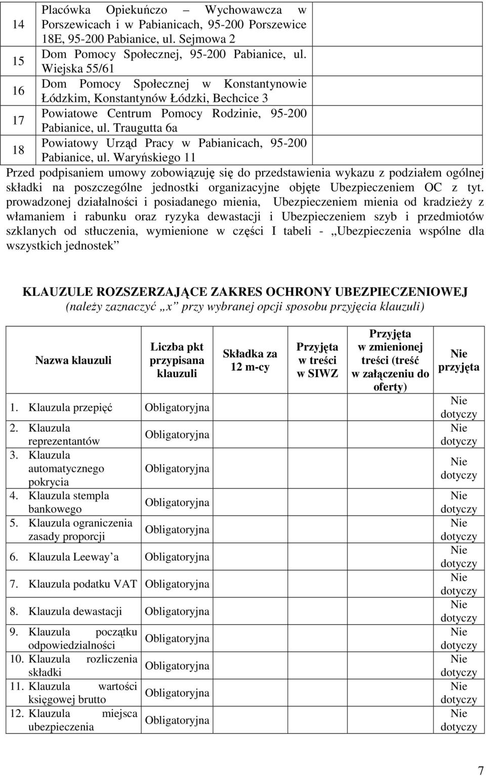 Traugutta 6a Powiatowy Urząd Pracy w Pabianicach, 95-200 Pabianice, ul.