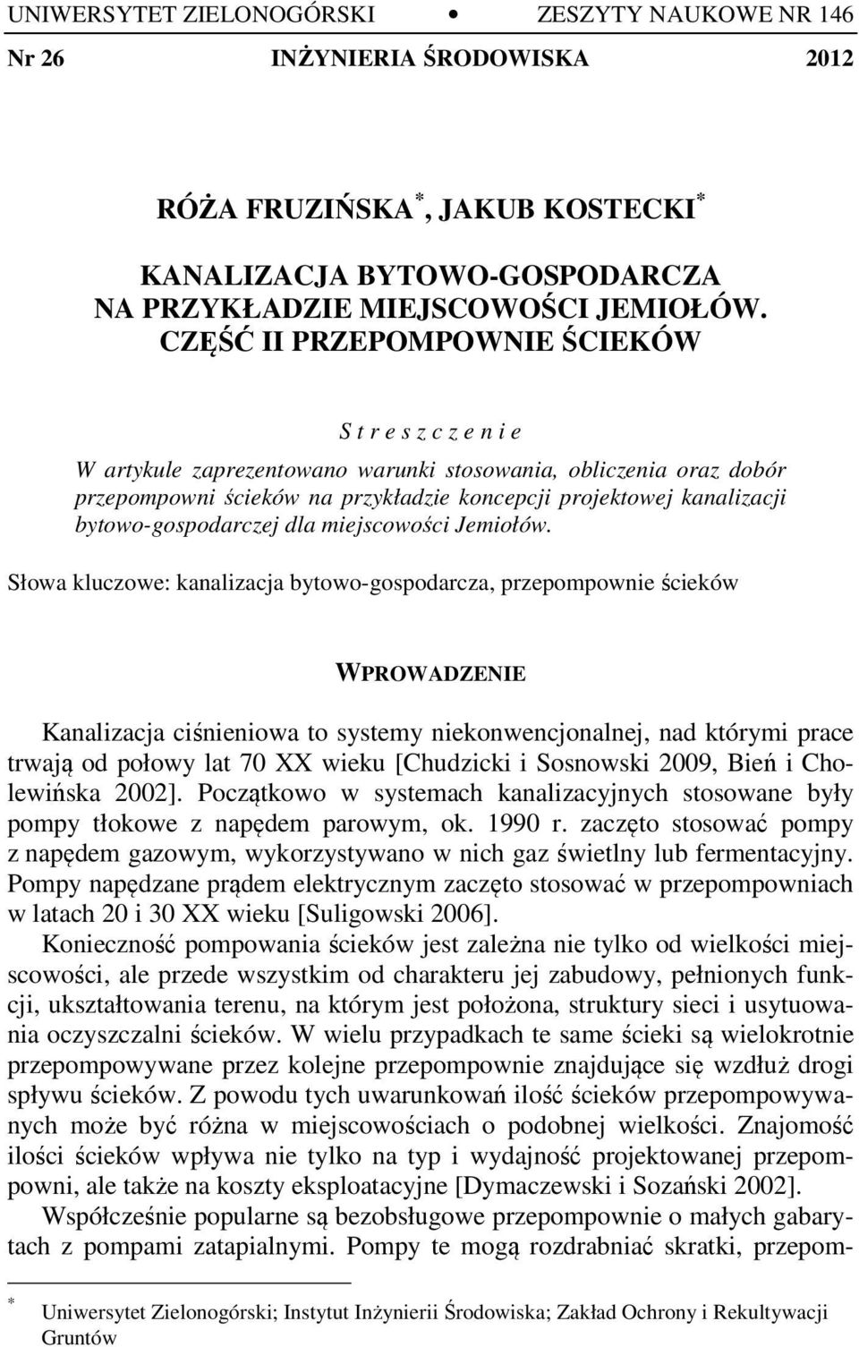 bytowo-gospodarczej dla miejscowości Jemiołów.