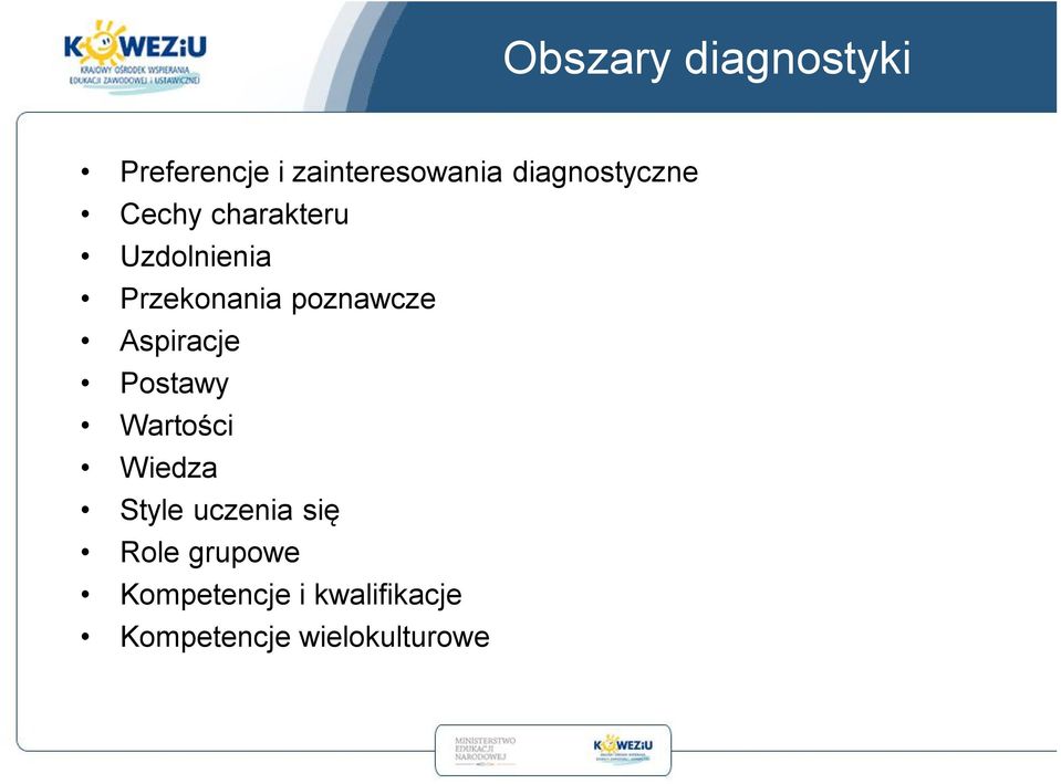 poznawcze Aspiracje Postawy Wartości Wiedza Style uczenia