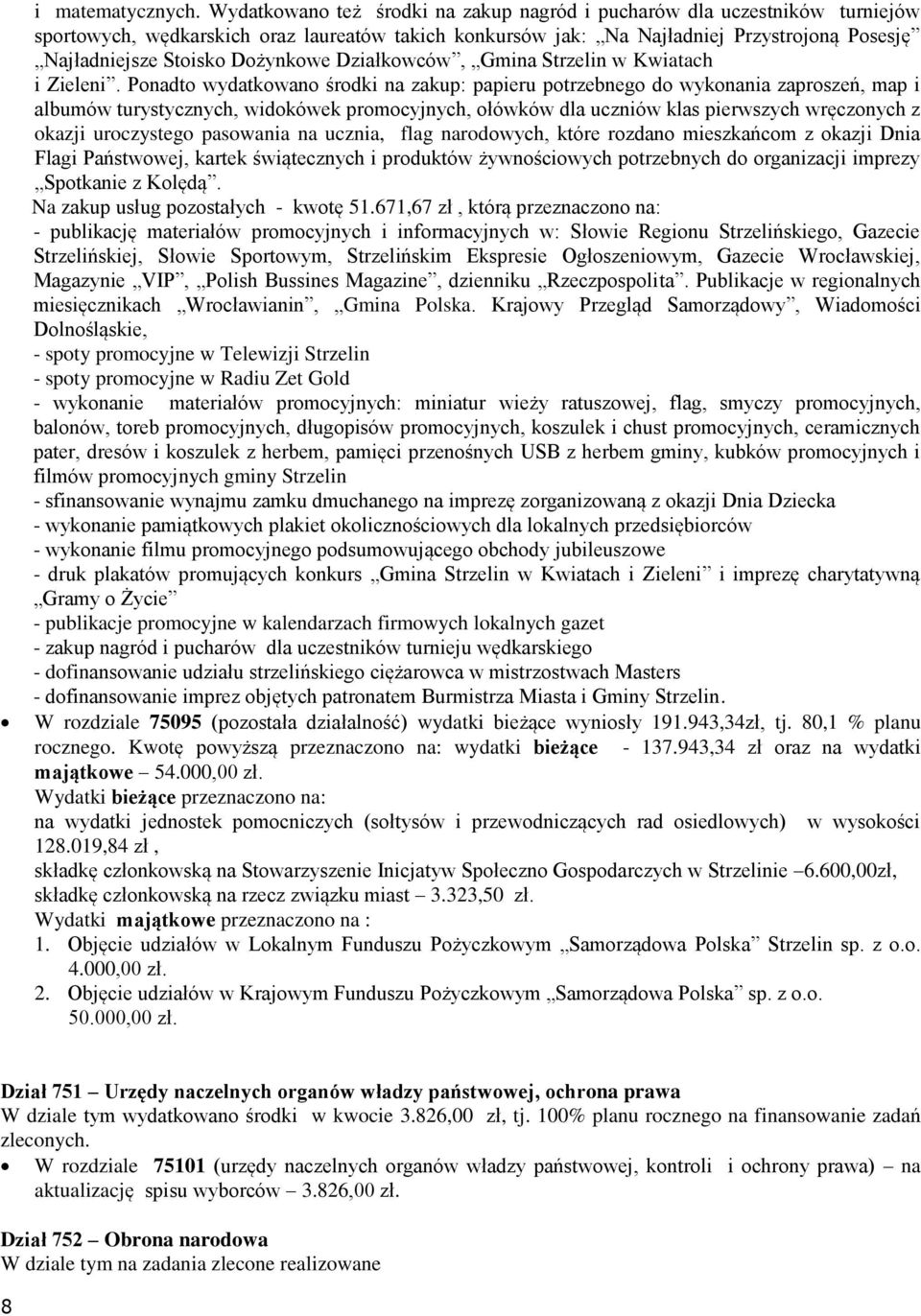 Dożynkowe Działkowców, Gmina Strzelin w Kwiatach i Zieleni.