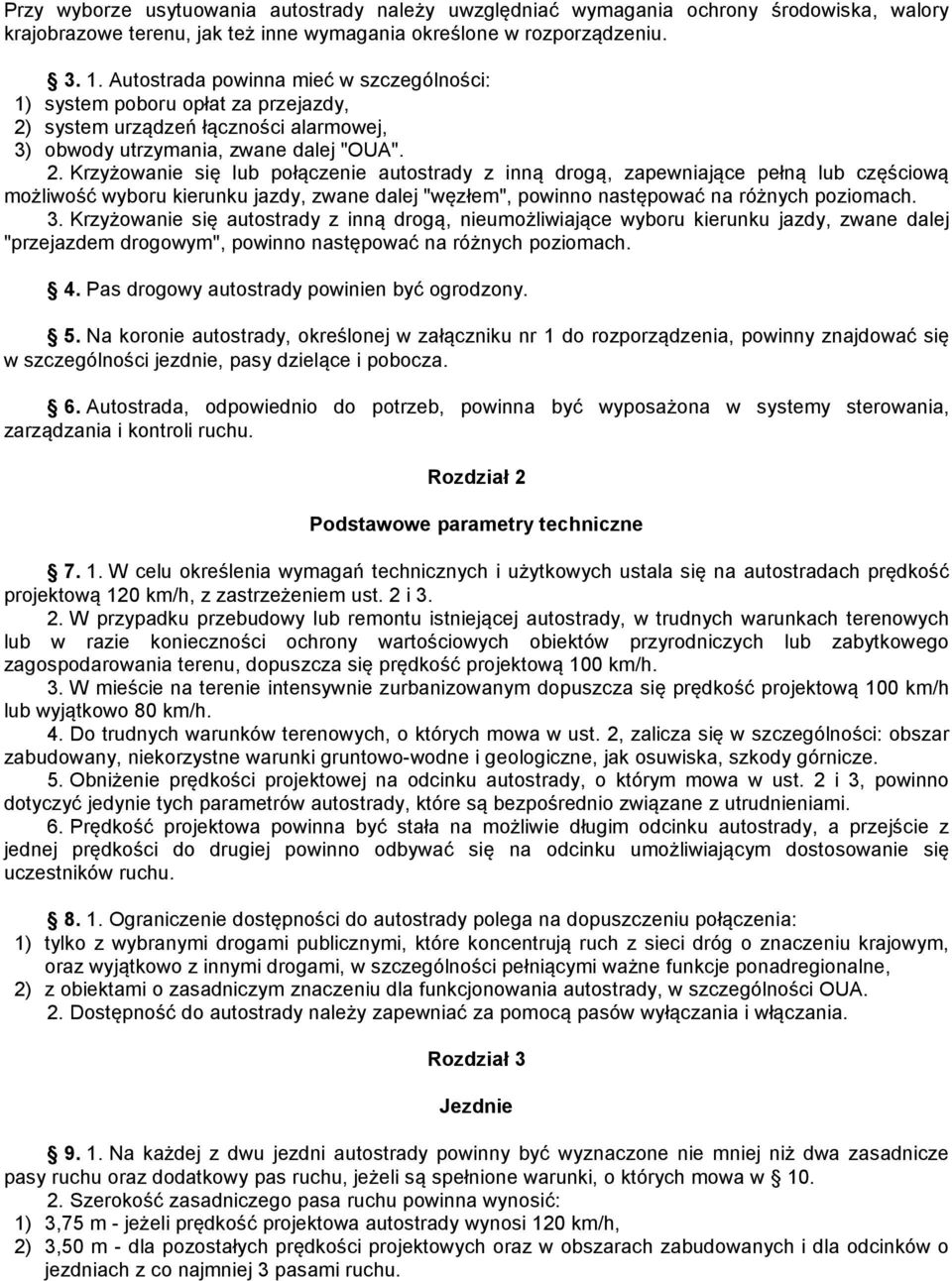 system urządzeń łączności alarmowej, 3) obwody utrzymania, zwane dalej "OUA". 2.
