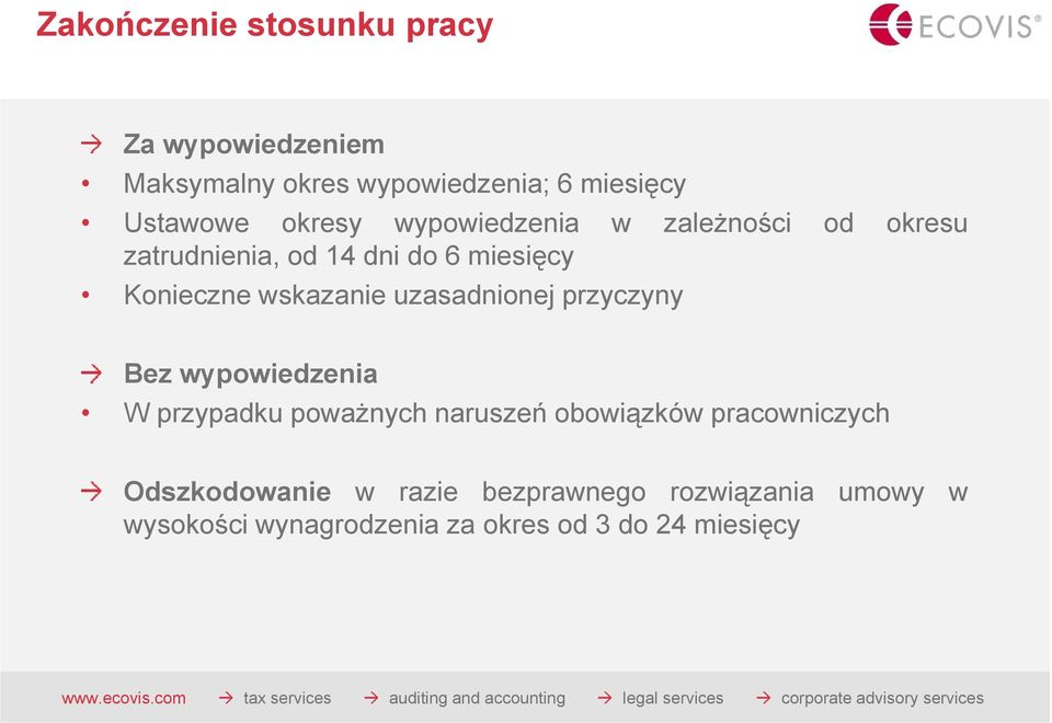 wskazanie uzasadnionej przyczyny Bez wypowiedzenia W przypadku poważnych naruszeń obowiązków