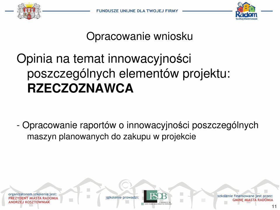 RZECZOZNAWCA - Opracowanie raportów o