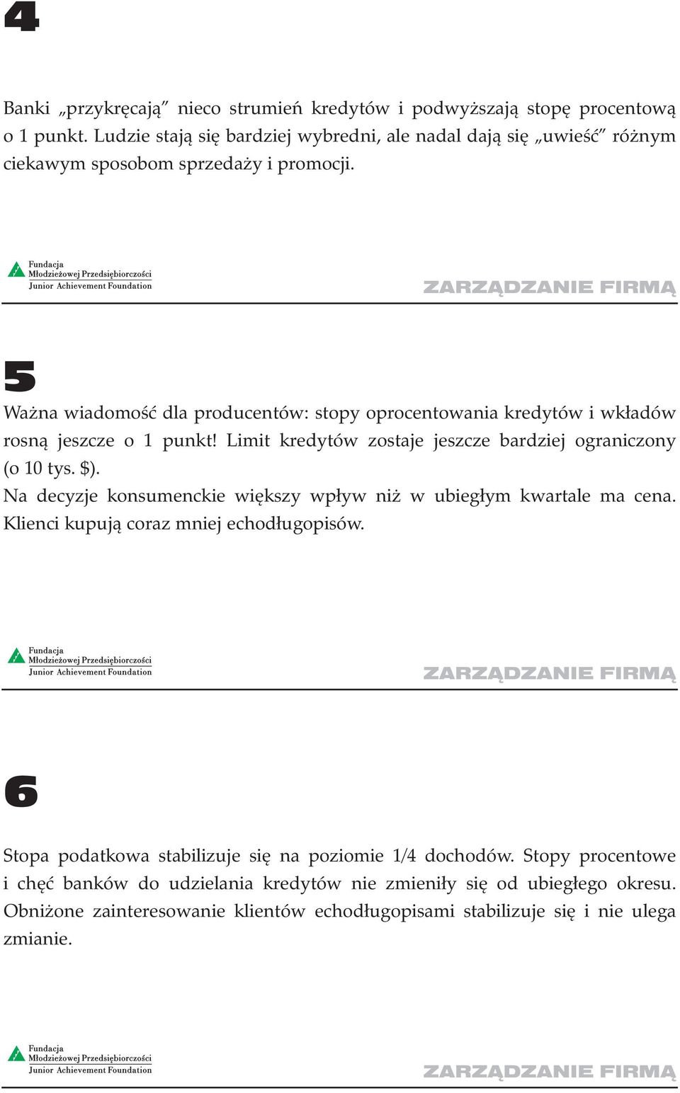 5 Ważna wiadomość dla producentów: stopy oprocentowania kredytów i wkładów rosną jeszcze o 1 punkt! Limit kredytów zostaje jeszcze bardziej ograniczony (o 10 tys. $).