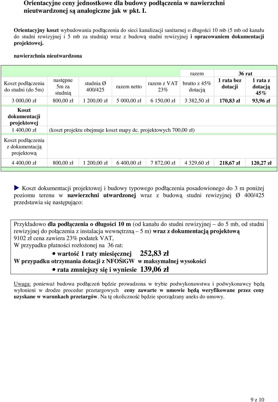 dokumentacji projektowej.